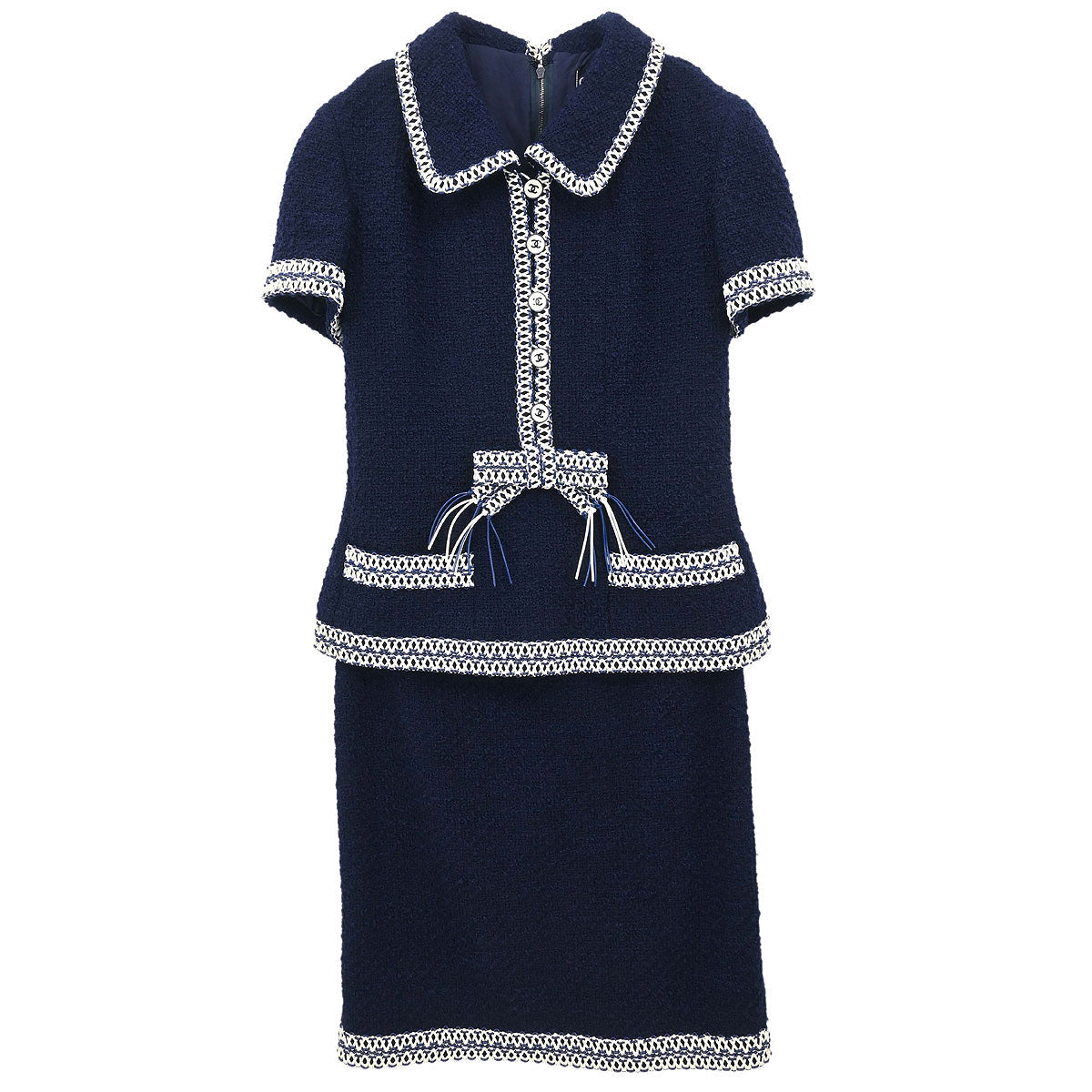 Chanel 1994 Setup Top Skirt Navy #36