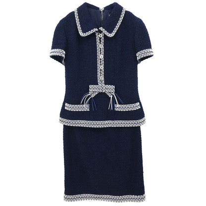 Chanel 1994 Setup Top Skirt Navy #36