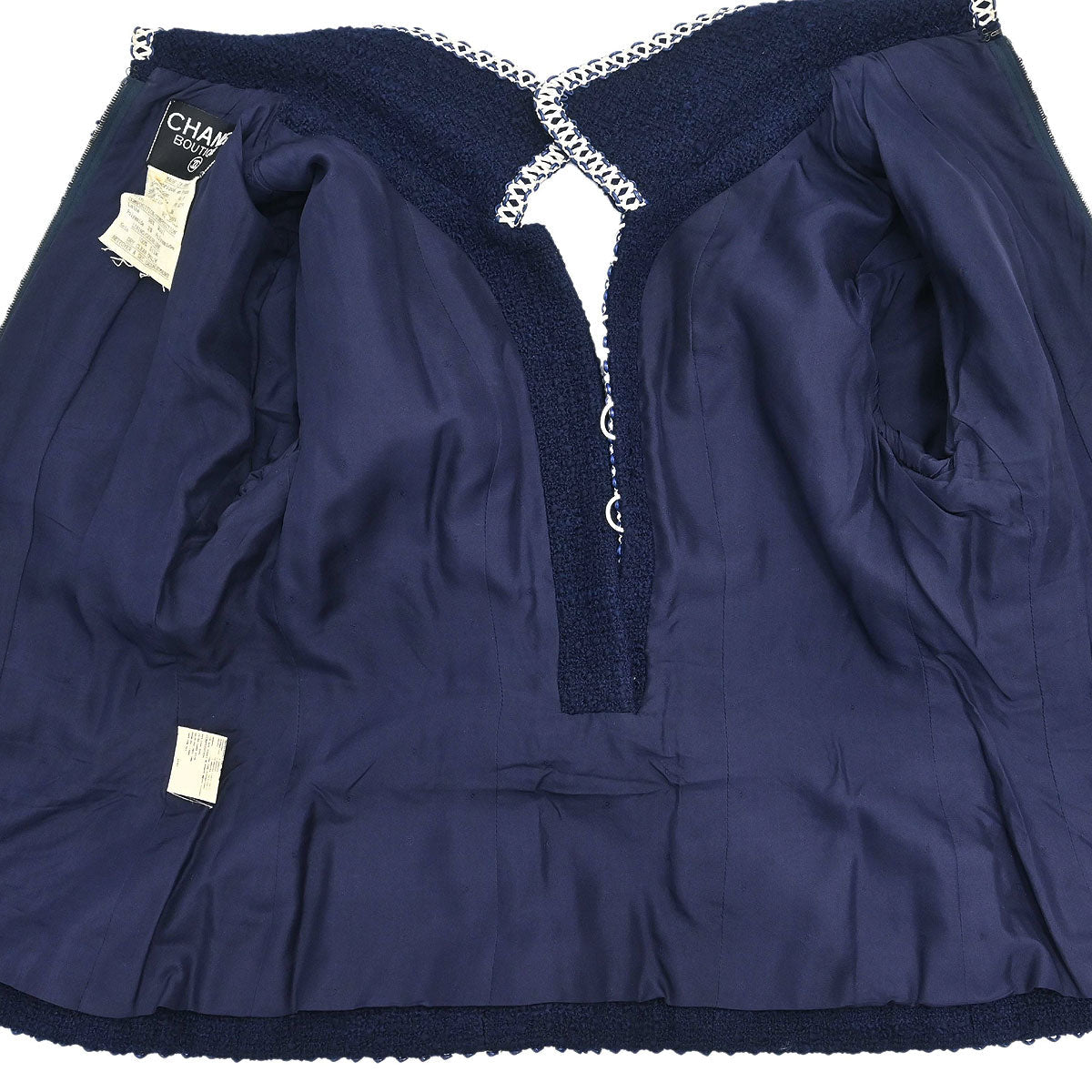 Chanel 1994 Setup Top Skirt Navy #36