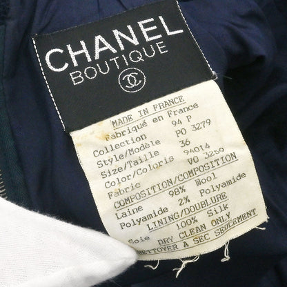 Chanel 1994 Setup Top Skirt Navy #36