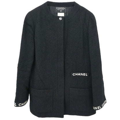 Chanel 1995 Collarless Jacket Black #40