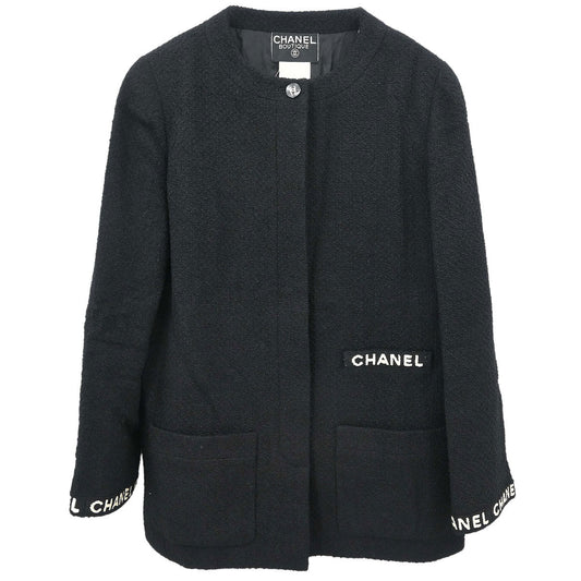 Chanel 1995 Collarless Jacket Black #40