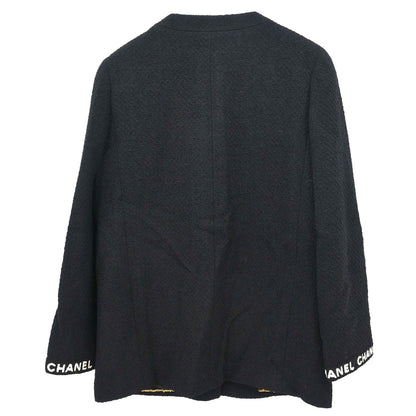 Chanel 1995 Collarless Jacket Black #40