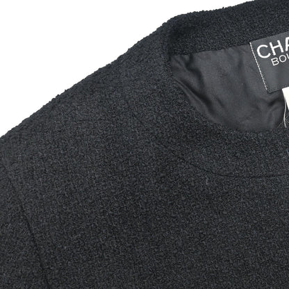 Chanel 1995 Collarless Jacket Black #40