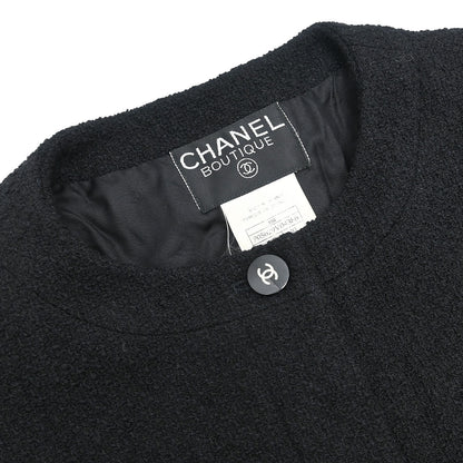Chanel 1995 Collarless Jacket Black #40