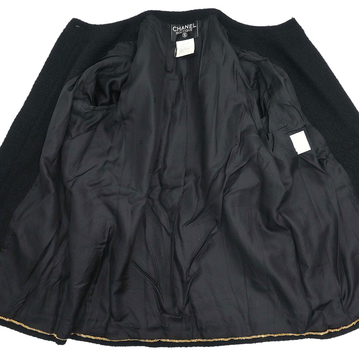 Chanel 1995 Collarless Jacket Black #40
