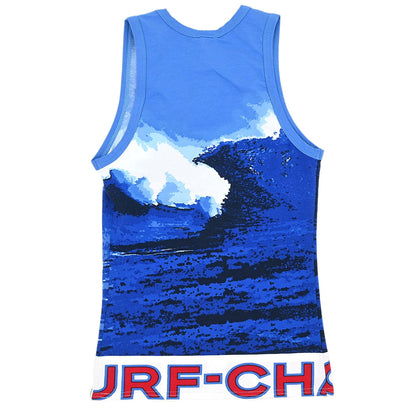 Chanel 2002 Surf Line Sleeveless Tank Top Blue #36