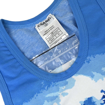 Chanel 2002 Surf Line Sleeveless Tank Top Blue #36