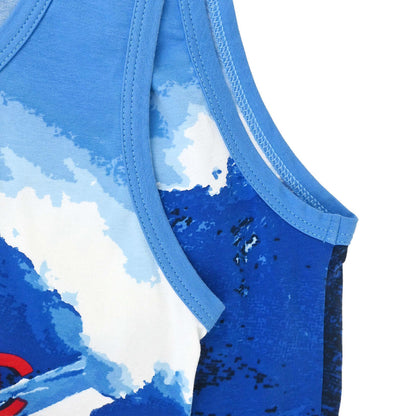 Chanel 2002 Surf Line Sleeveless Tank Top Blue #36