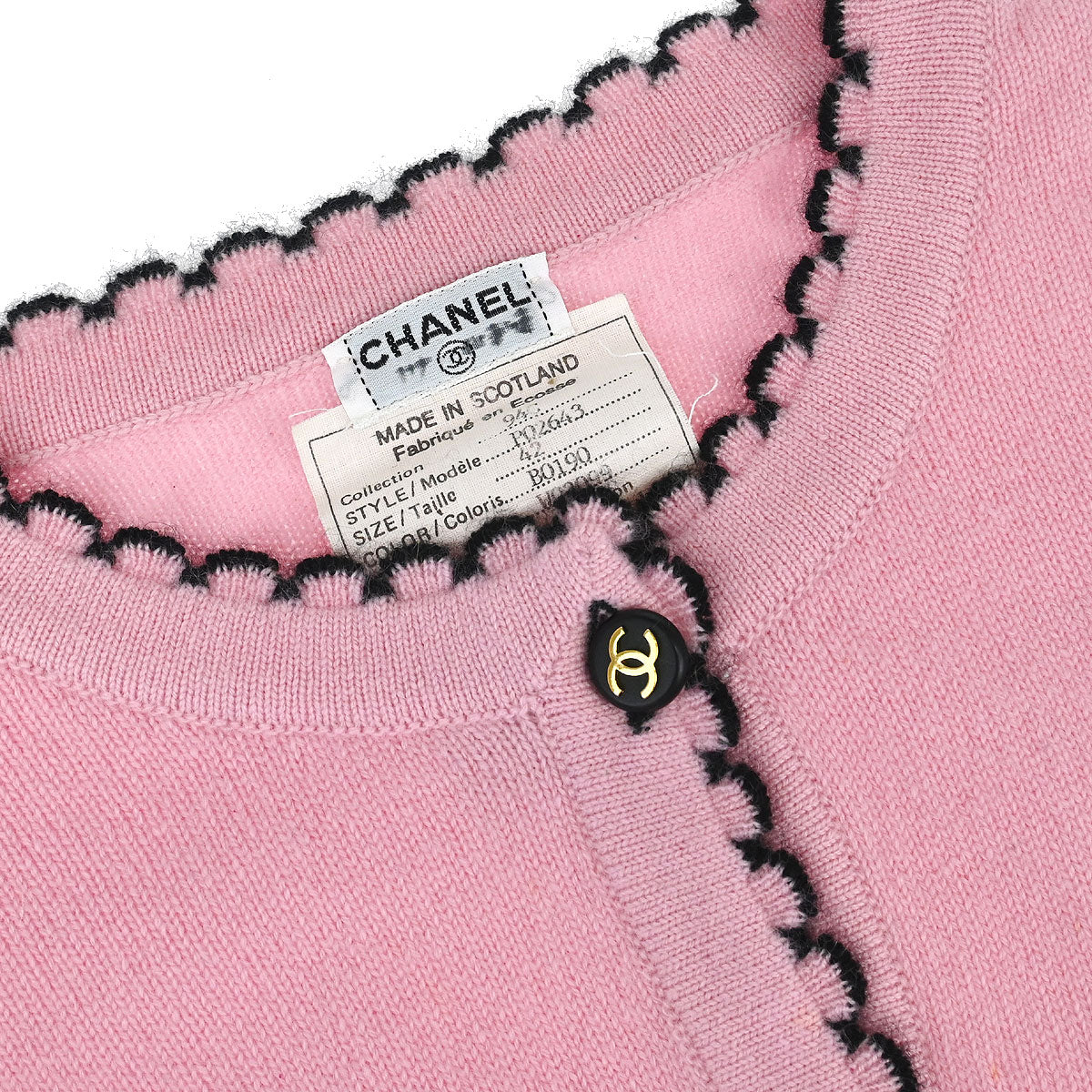 Chanel 1994 Cardigan Pink #42