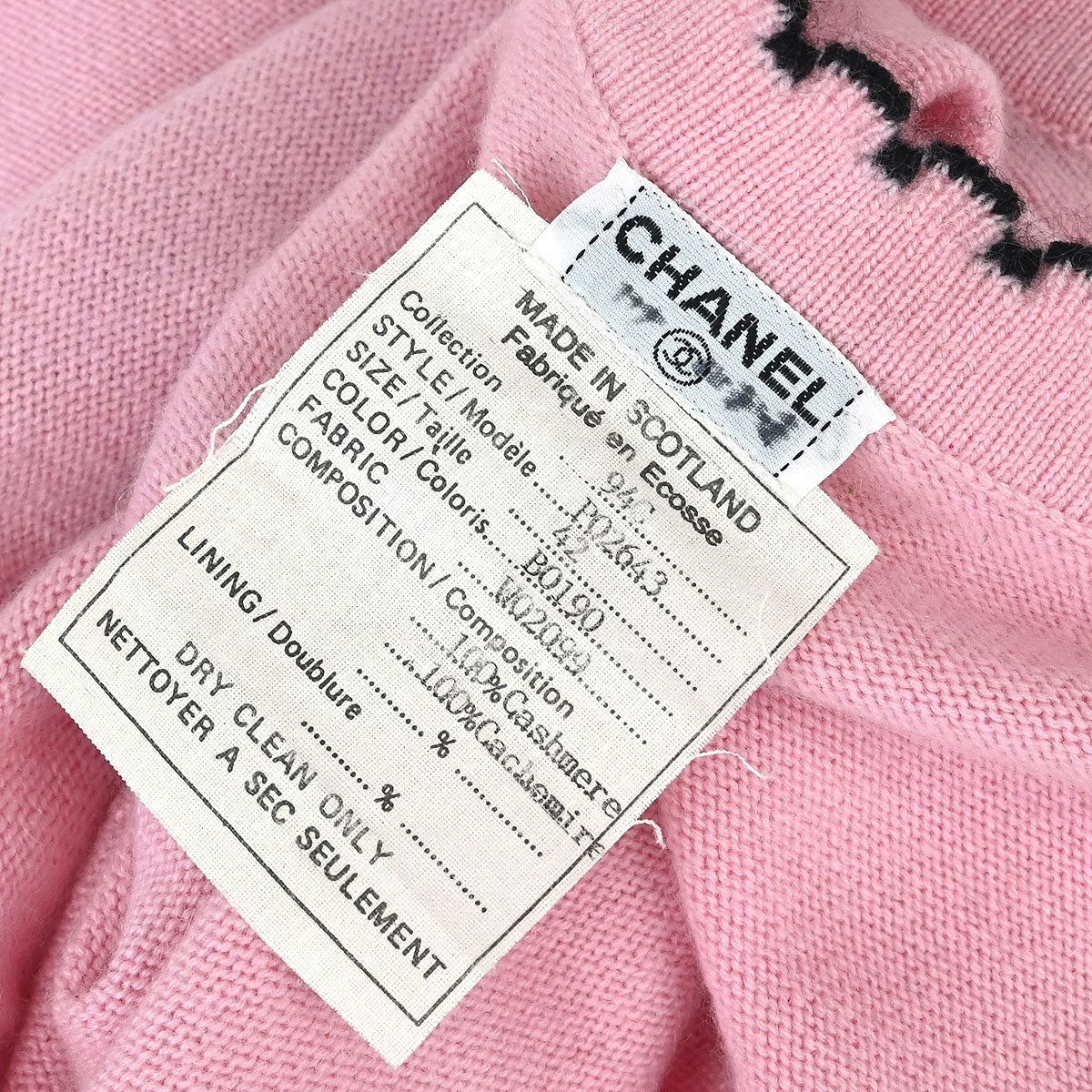 Chanel 1994 Cardigan Pink #42