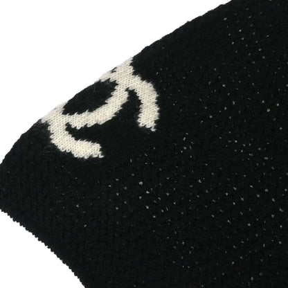 Chanel 2001 Short Sleeve Sweater Knit Top Black #38