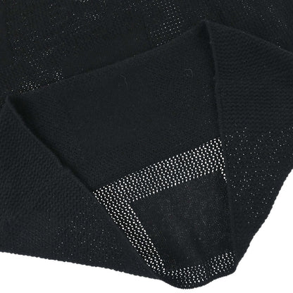 Chanel 2001 Short Sleeve Sweater Knit Top Black #38