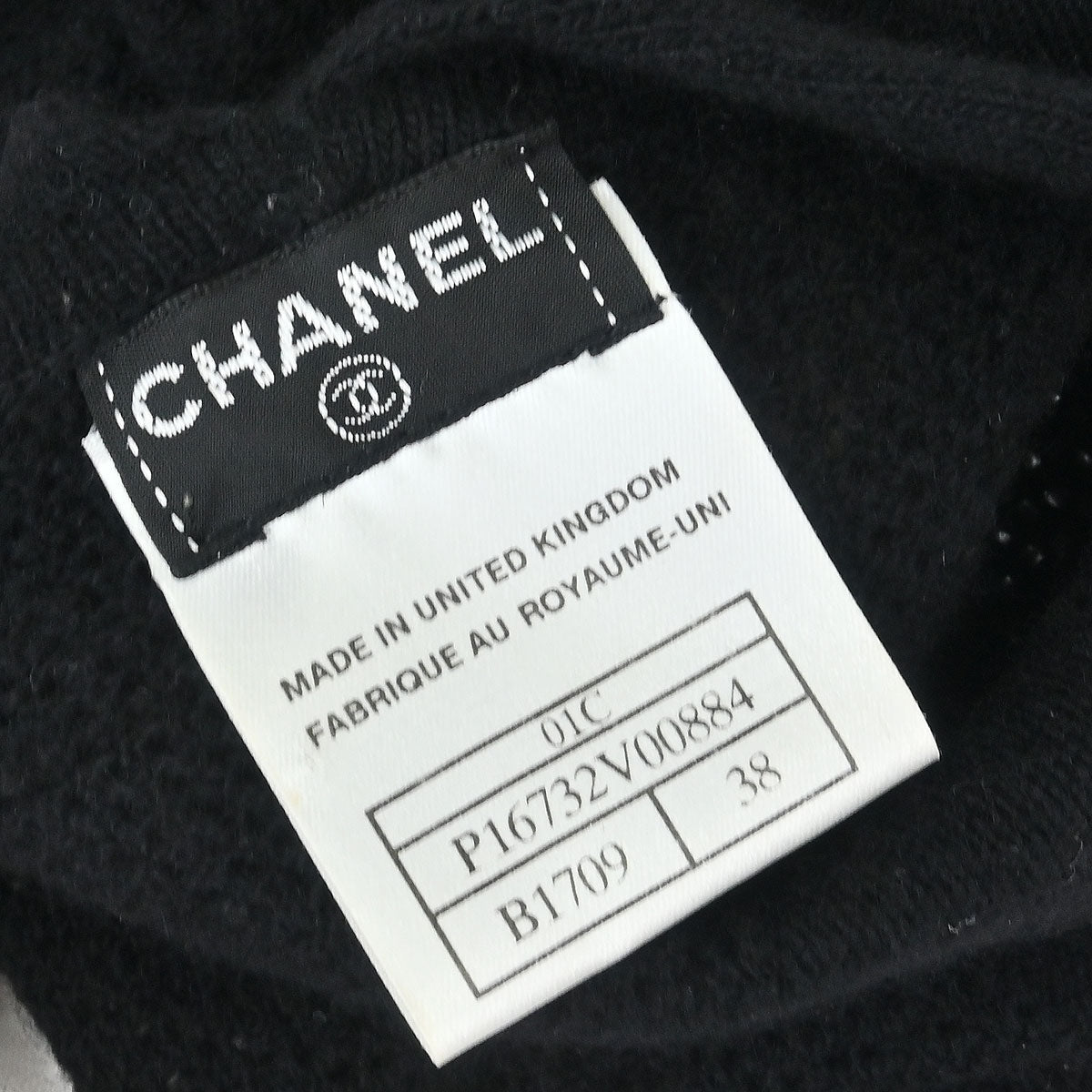Chanel 2001 Short Sleeve Sweater Knit Top Black #38