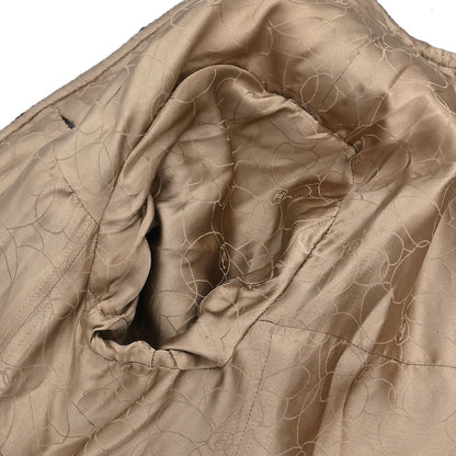 Chanel 2001 Collarless Jacket Tweed Brown #44