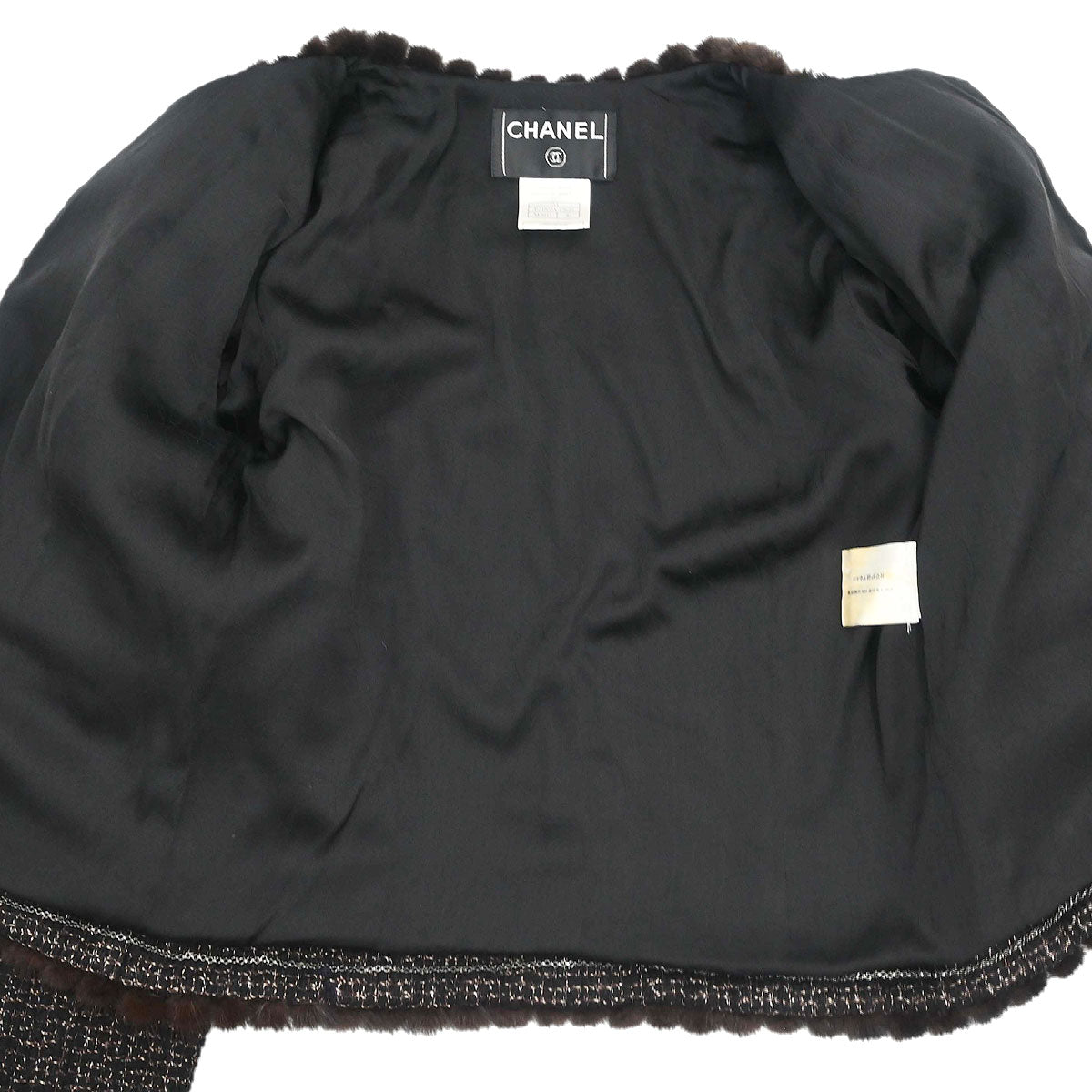 Chanel 2003 Collarless Jacket Black #40