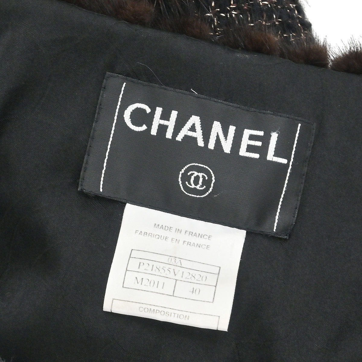 Chanel 2003 Collarless Jacket Black #40