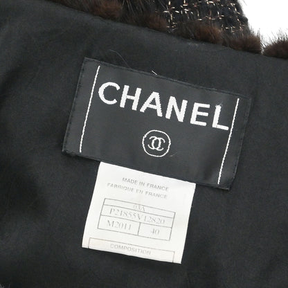 Chanel 2003 Collarless Jacket Black #40