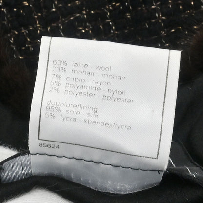 Chanel 2003 Collarless Jacket Black #40