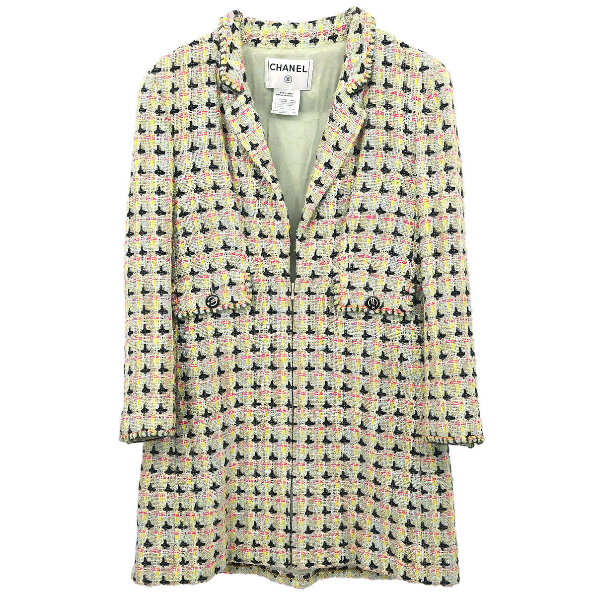 Chanel 2002 Jacket Tweed Green #36