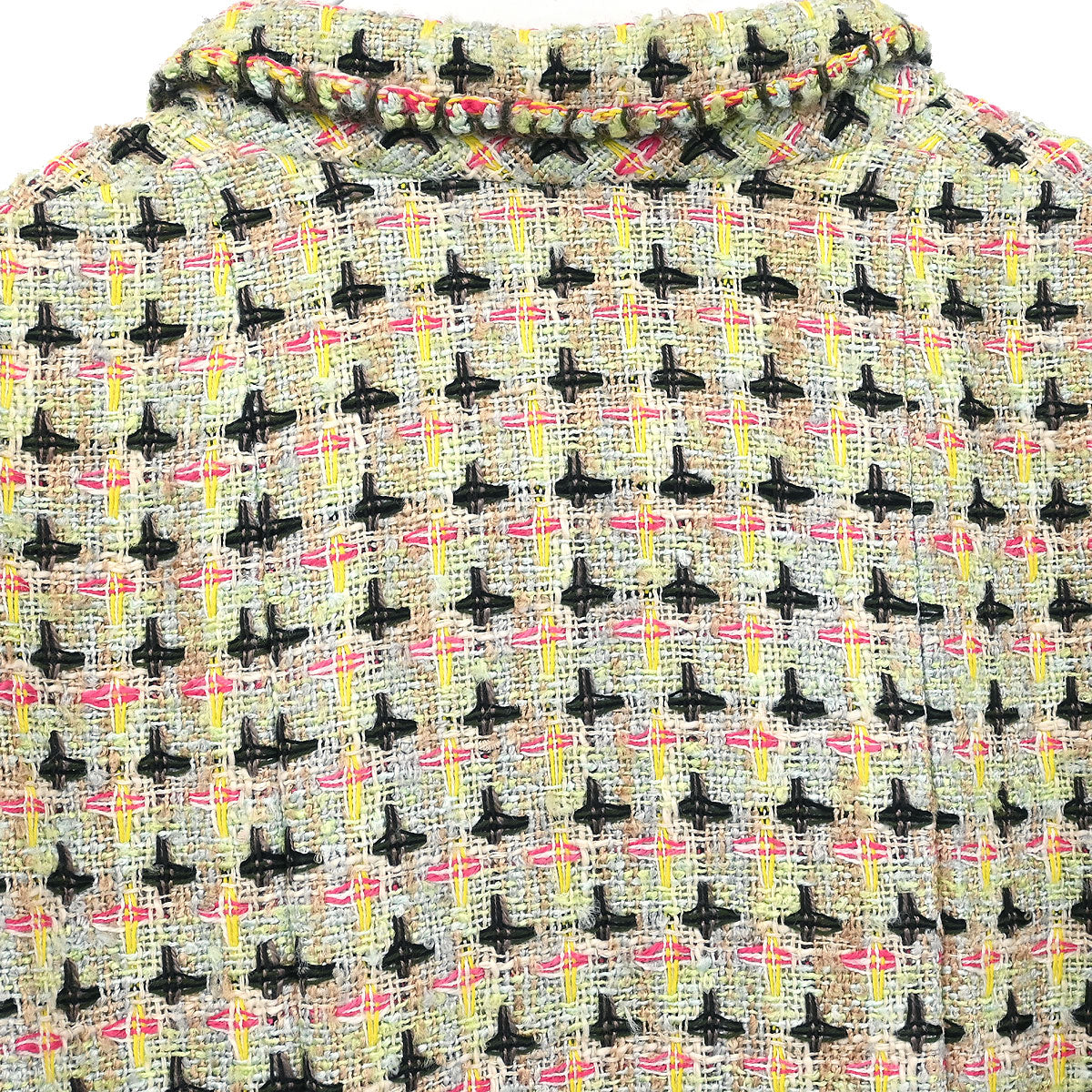 Chanel 2002 Jacket Tweed Green #36