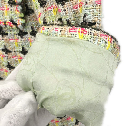 Chanel 2002 Jacket Tweed Green #36