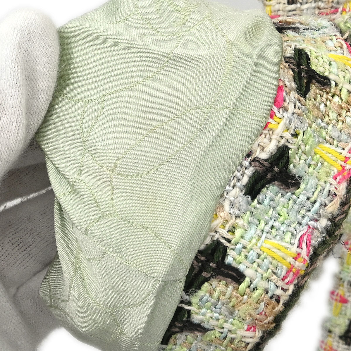 Chanel 2002 Jacket Tweed Green #36