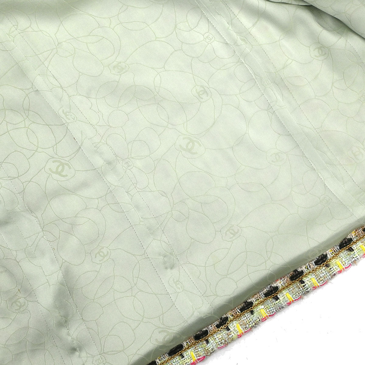Chanel 2002 Jacket Tweed Green #36