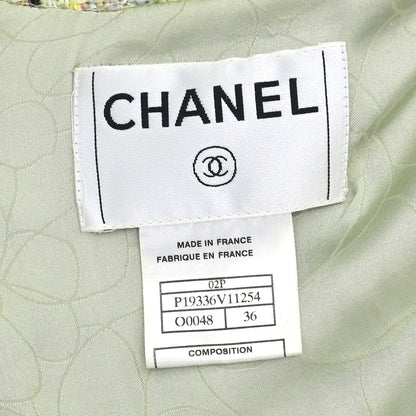 Chanel 2002 Jacket Tweed Green #36