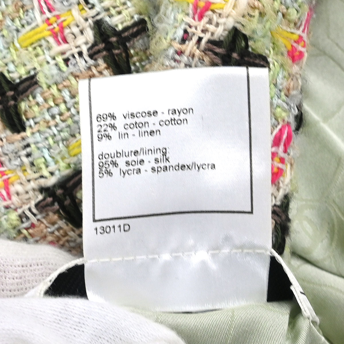 Chanel 2002 Jacket Tweed Green #36
