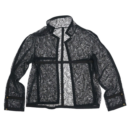 Chanel Lace Cardigan Black #38