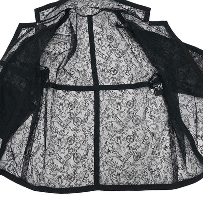 Chanel Lace Cardigan Black #38
