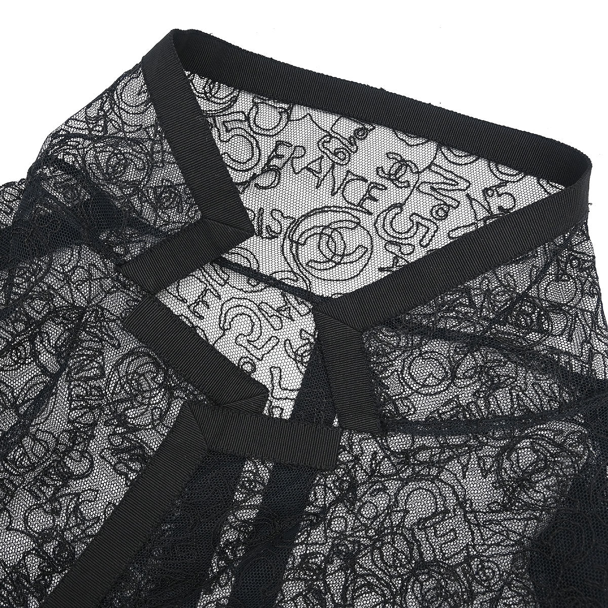 Chanel Lace Cardigan Black #38