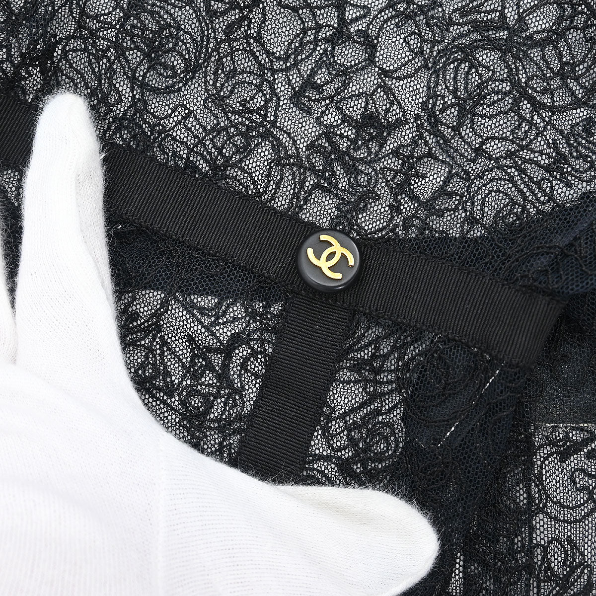 Chanel Lace Cardigan Black #38