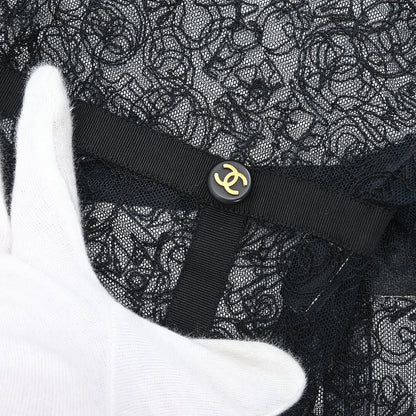Chanel Lace Cardigan Black #38