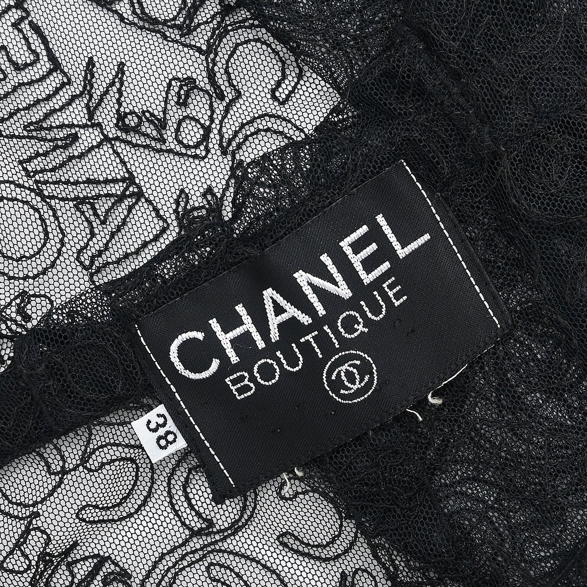 Chanel Lace Cardigan Black #38