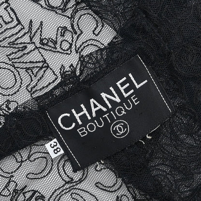 Chanel Lace Cardigan Black #38
