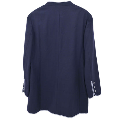Chanel 1996 Collarless Jacket Navy 96P #44