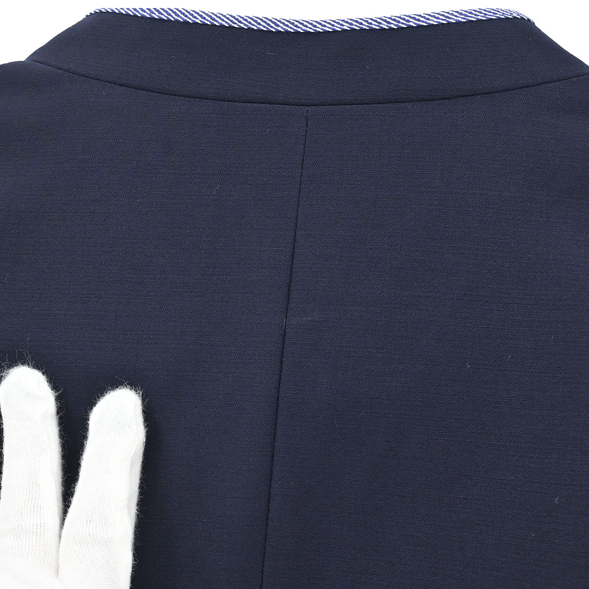 Chanel 1996 Collarless Jacket Navy 96P #44