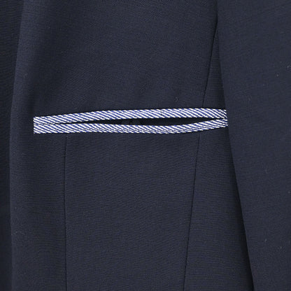 Chanel 1996 Collarless Jacket Navy 96P #44