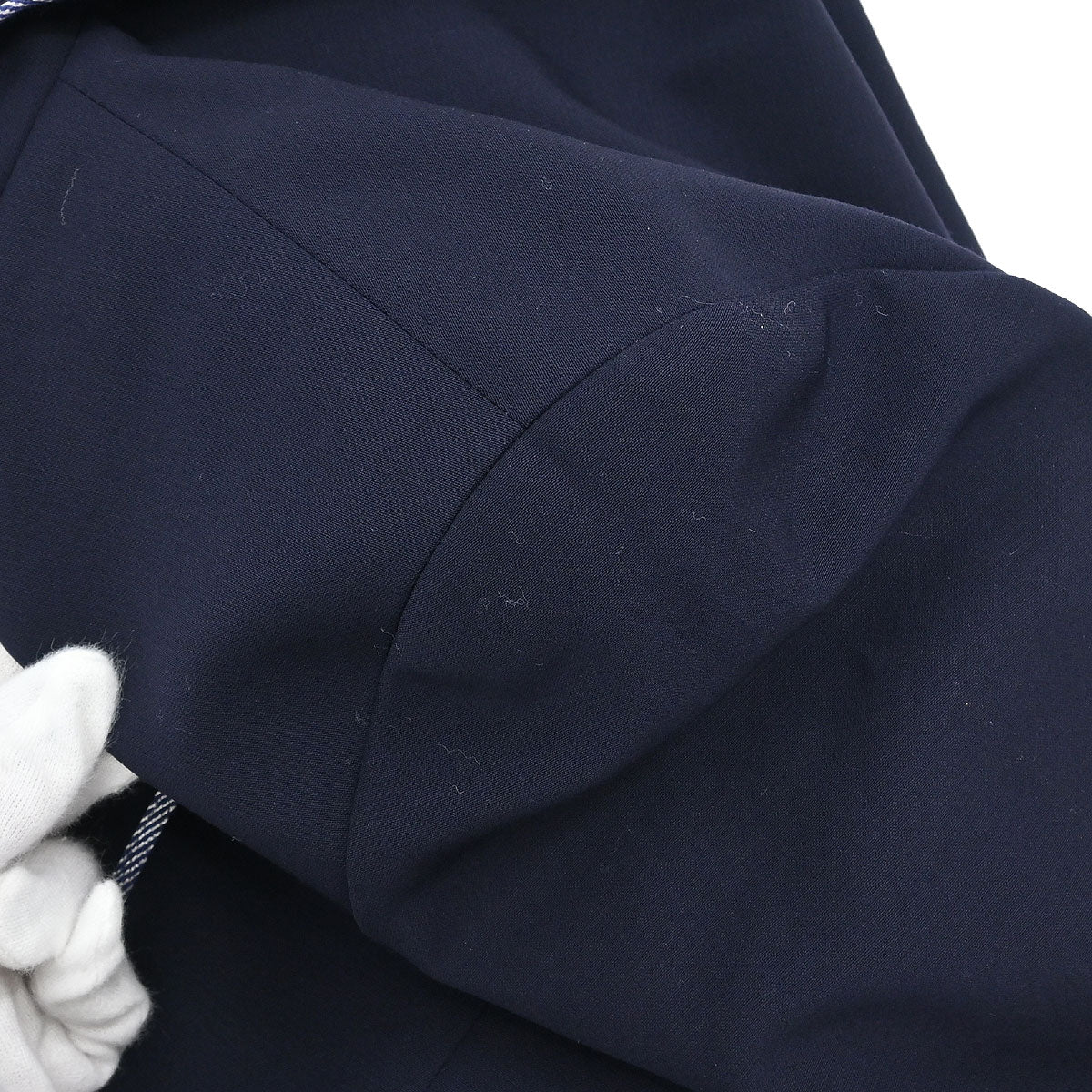 Chanel 1996 Collarless Jacket Navy 96P #44