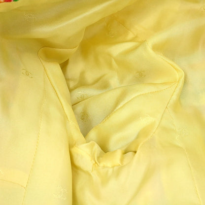 Chanel 1997 Setup Suit Jacket Skirt Tweed Check Yellow-green #40