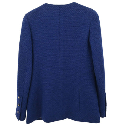 Chanel 1995 Collarless Jacket Navy #36