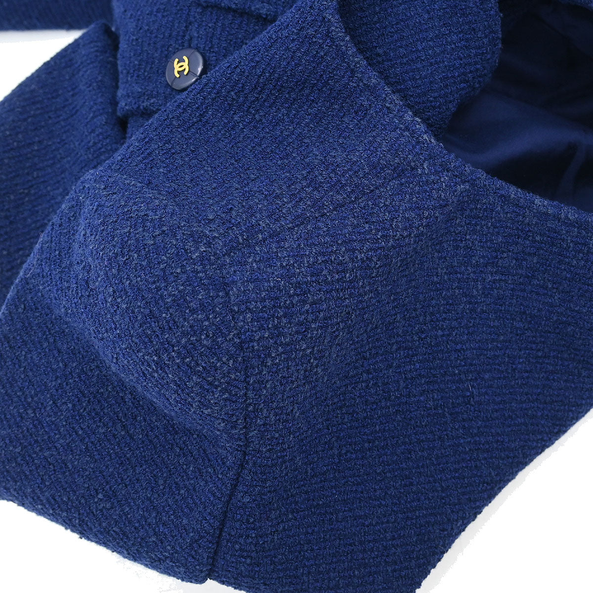 Chanel 1995 Collarless Jacket Navy #36