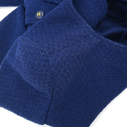 Chanel 1995 Collarless Jacket Navy #36