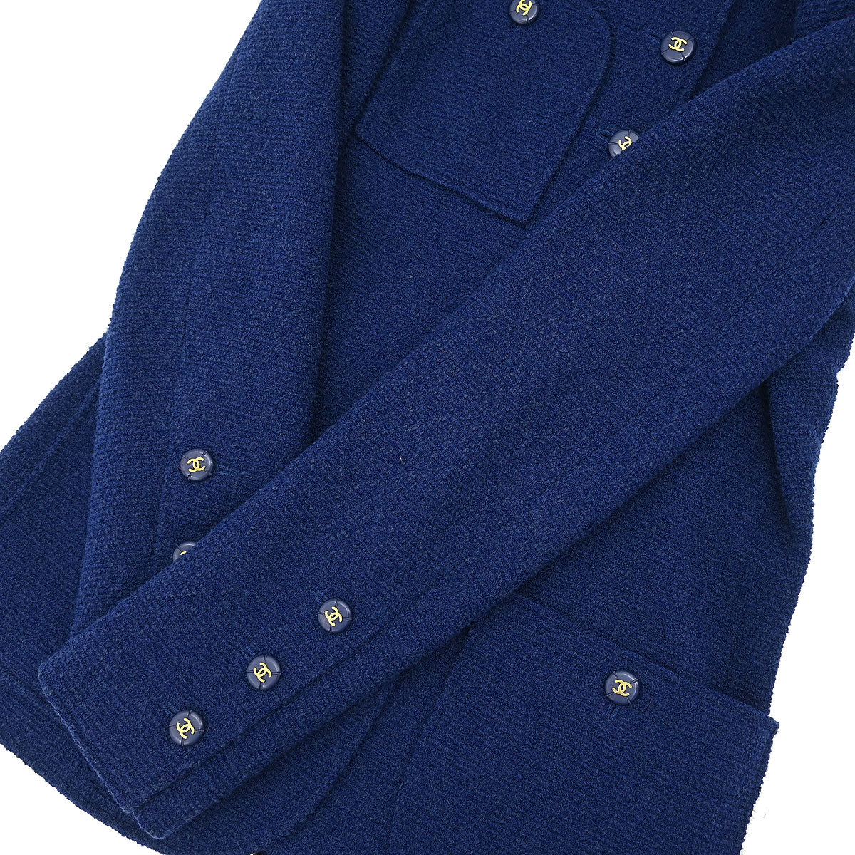 Chanel 1995 Collarless Jacket Navy #36