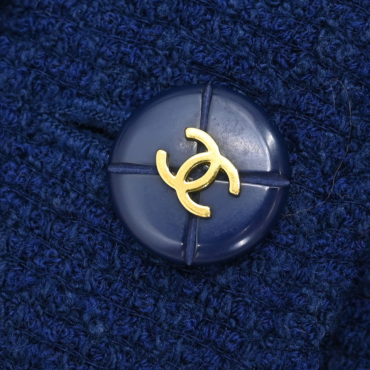 Chanel 1995 Collarless Jacket Navy #36