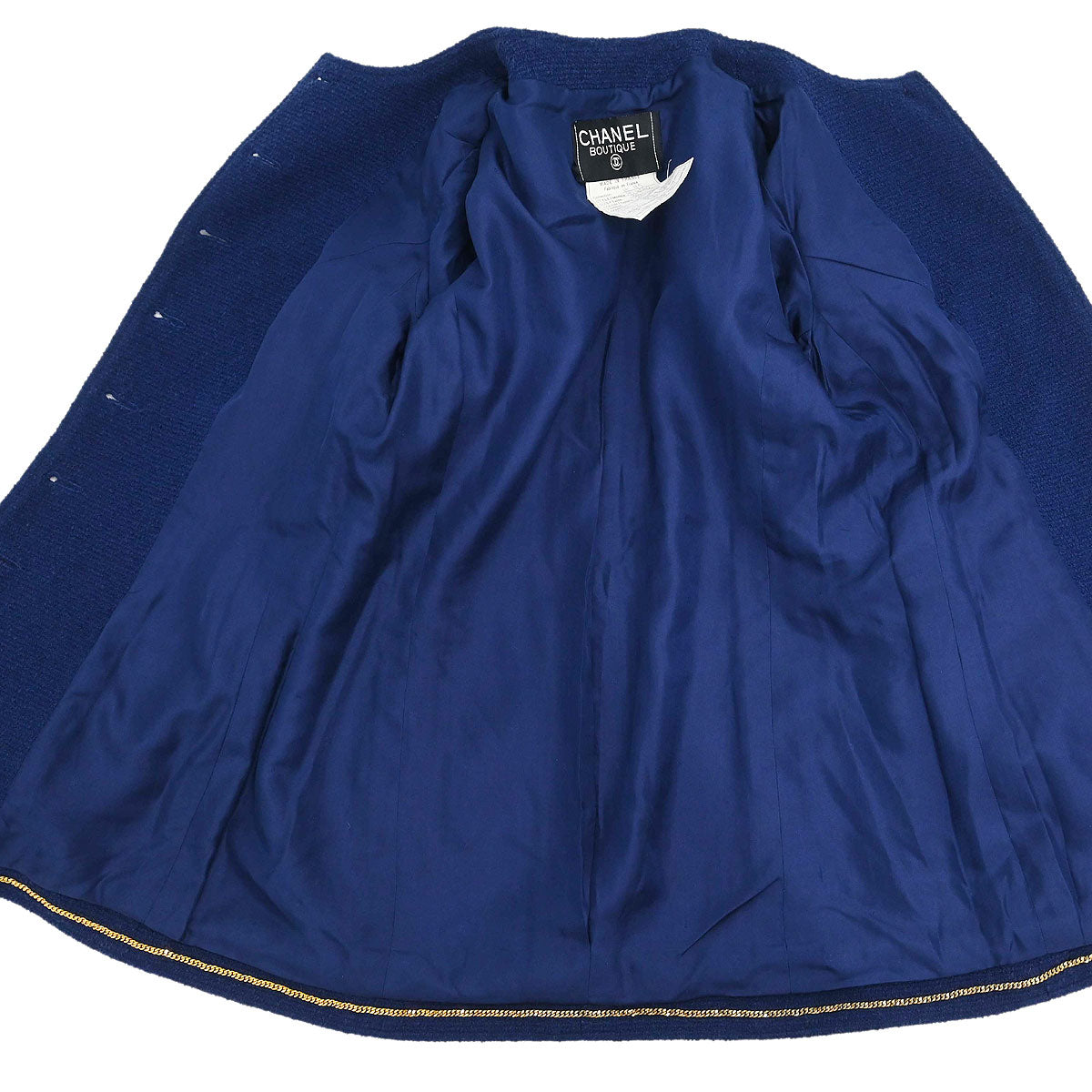 Chanel 1995 Collarless Jacket Navy #36