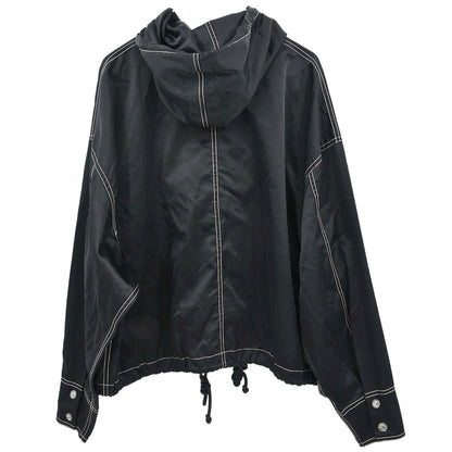 Chanel Hooded Zip Up Jacket Black