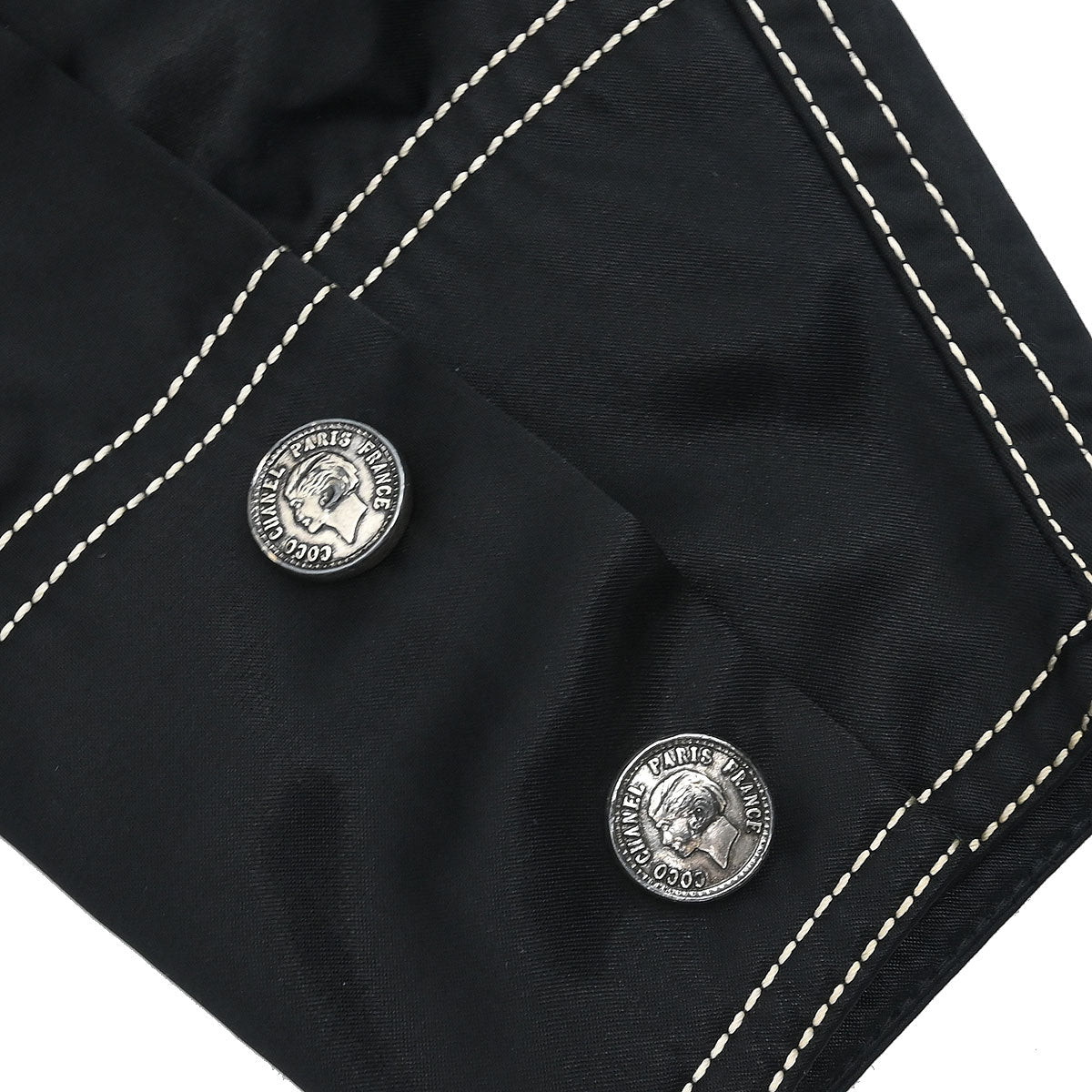 Chanel Hooded Zip Up Jacket Black